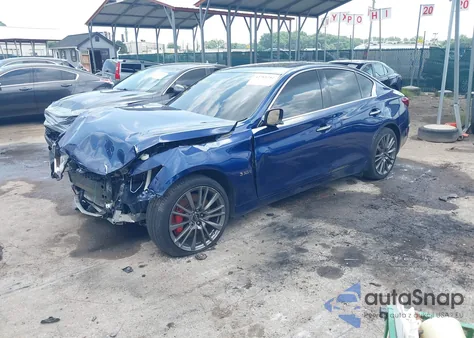 2020 Infiniti Q50 Red Sport 400 Awd из США, поврежденный, VIN JN1FV7AR2LM660445